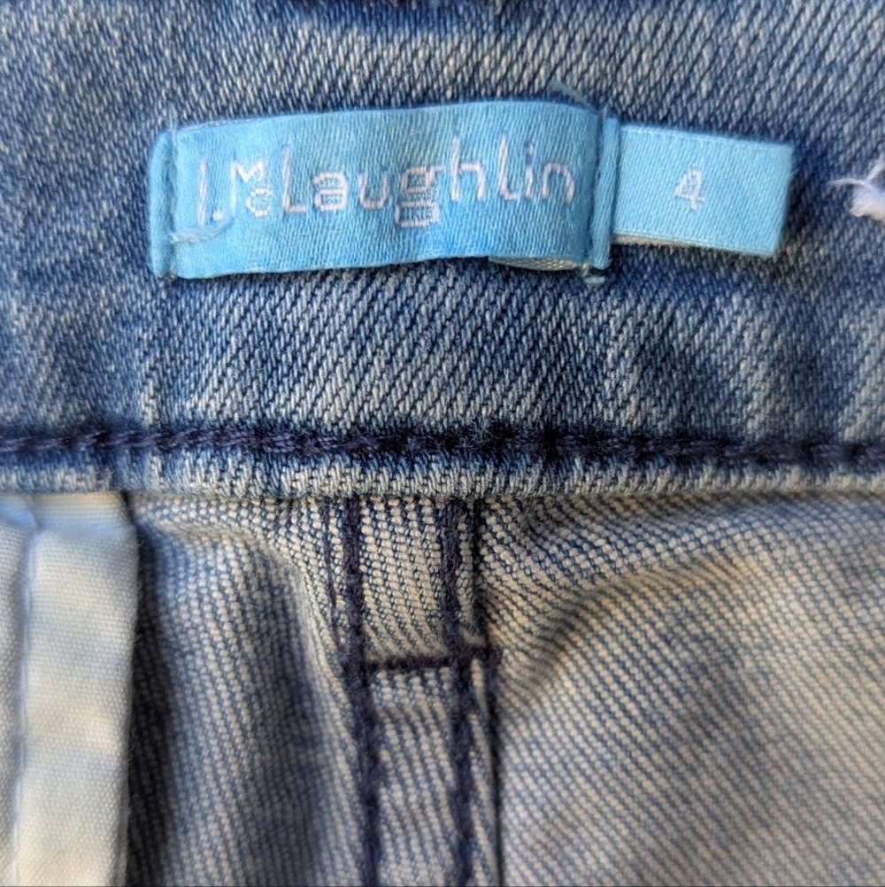 J. McLaughlin Rainey Jean Straight Leg Slit Medium Light Wash Size 4 - Picture 7 of 10